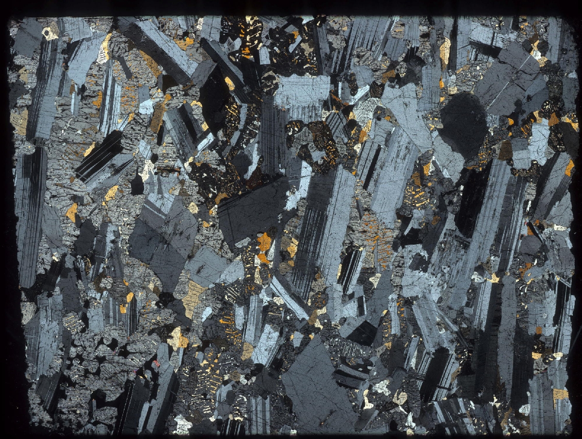 Microscope Gabbro Gabbro lité Bushveld Bushveld, Zone principale